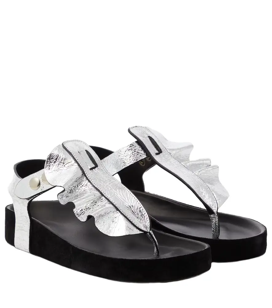 Isabel Marant Isela metallic leather sandals