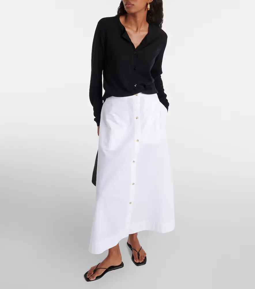 TOTEME High-rise cotton maxi skirt | Thumbnail 2 TOTEME High-rise cotton maxi skirt | Thumbnail 2