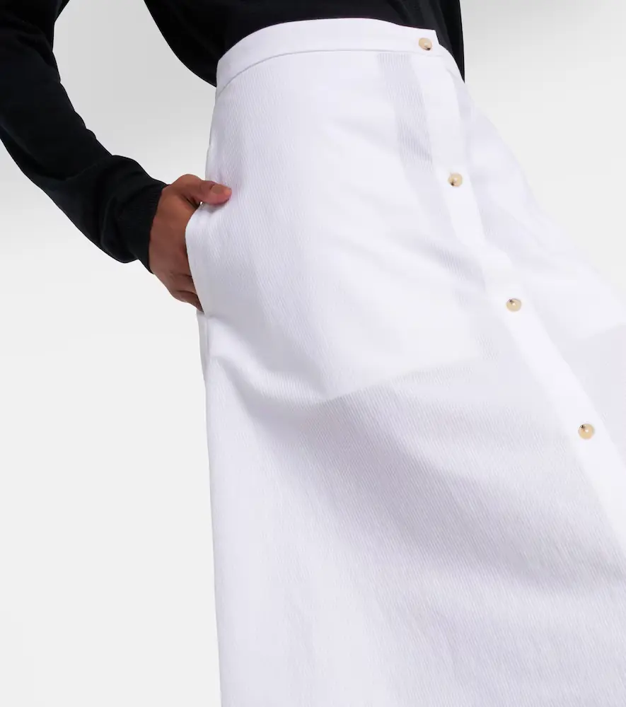 TOTEME High-rise cotton maxi skirt | Thumbnail 3 TOTEME High-rise cotton maxi skirt | Thumbnail 3
