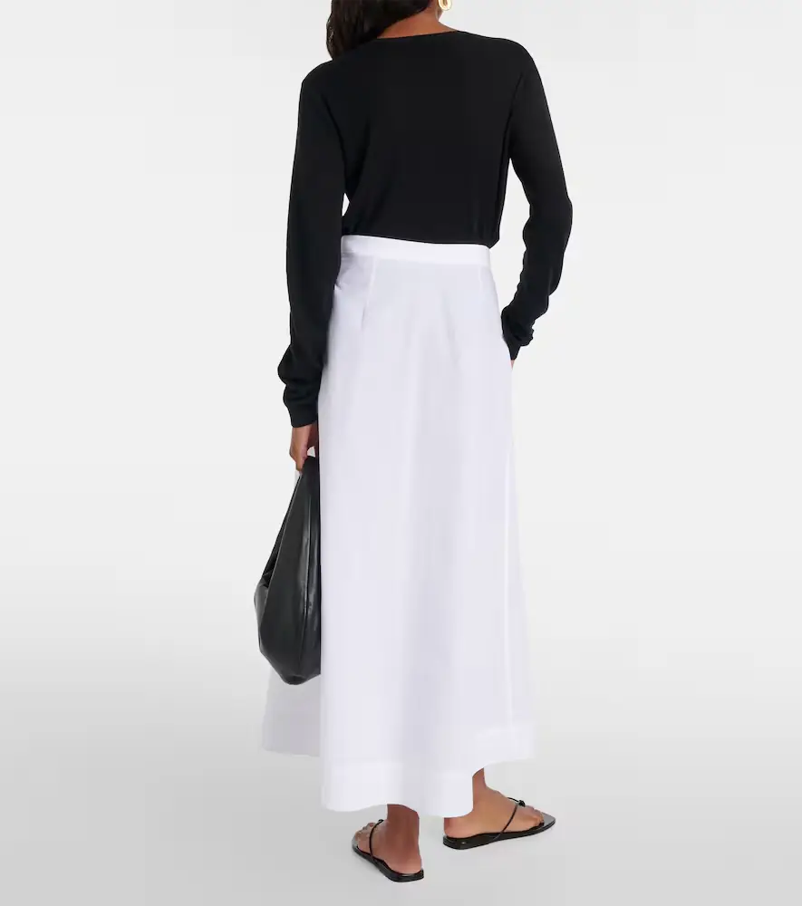 TOTEME High-rise cotton maxi skirt | Thumbnail 4 TOTEME High-rise cotton maxi skirt | Thumbnail 4