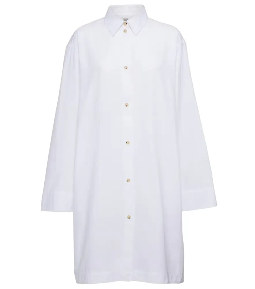 TOTEME Oversized cotton shirt dress