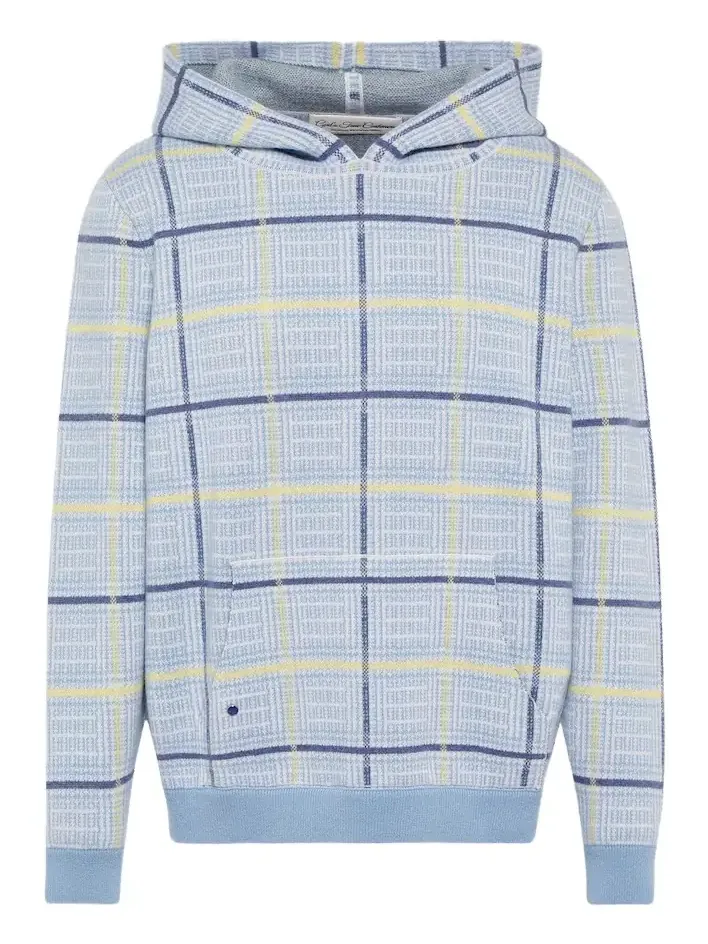 Rain tartan cashmere hoodie Rain tartan cashmere hoodie