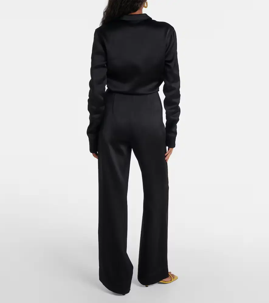 TOTEME High-rise satin wide-leg pants | Thumbnail 4