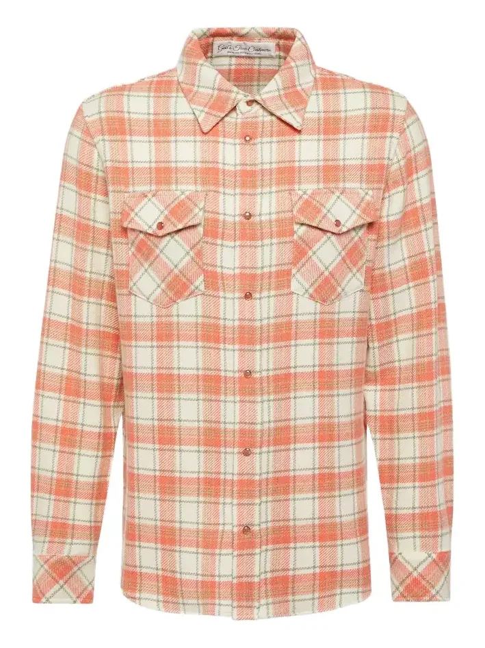 Plaid cashmere shirt Plaid cashmere shirt