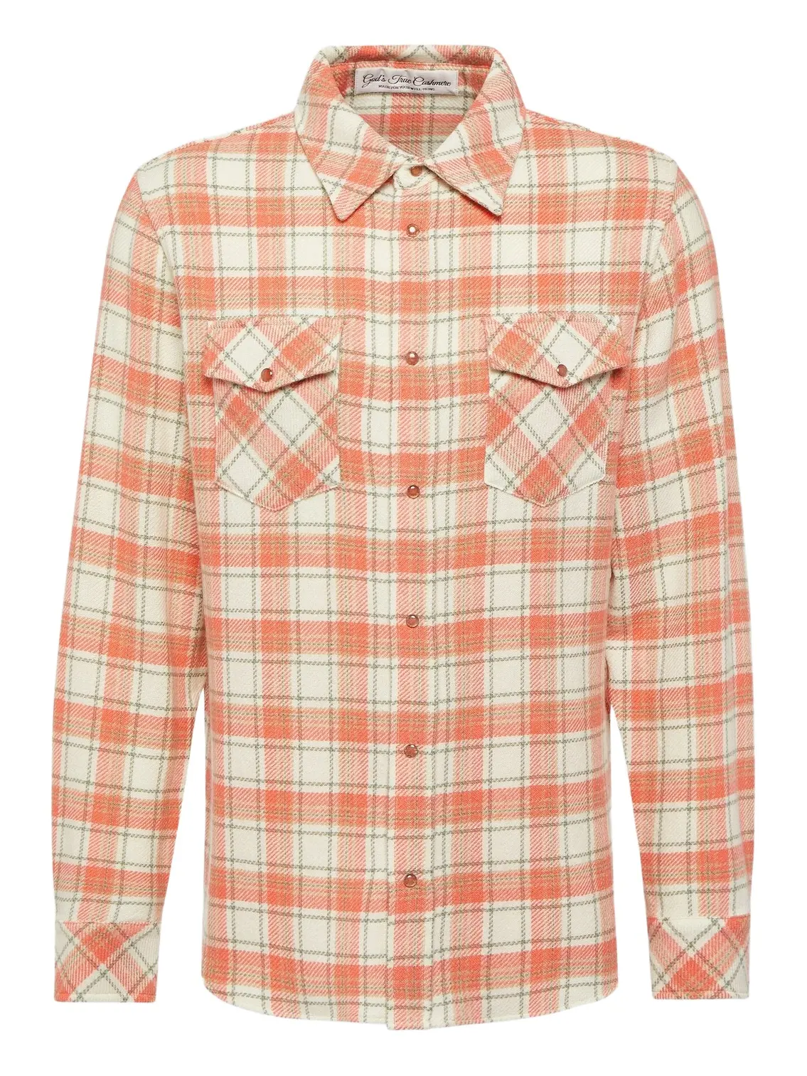 Plaid cashmere shirt Plaid cashmere shirt