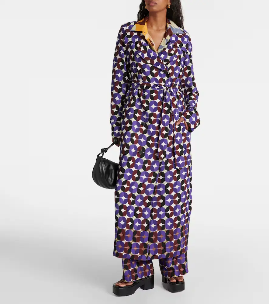 Dries Van Noten Printed double-breasted coat | Thumbnail 5
