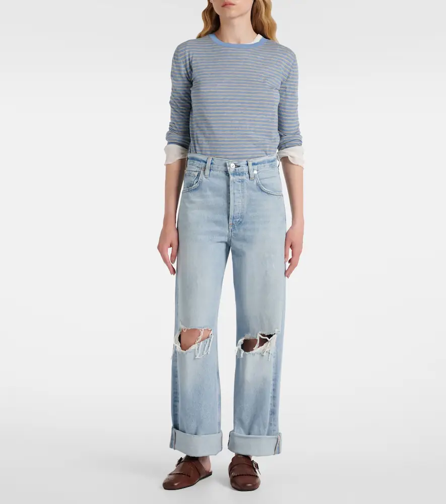 Citizens of Humanity Ayla distressed mid-rise wide-leg jeans | Thumbnail 7 Citizens of Humanity Ayla distressed mid-rise wide-leg jeans | Thumbnail 7