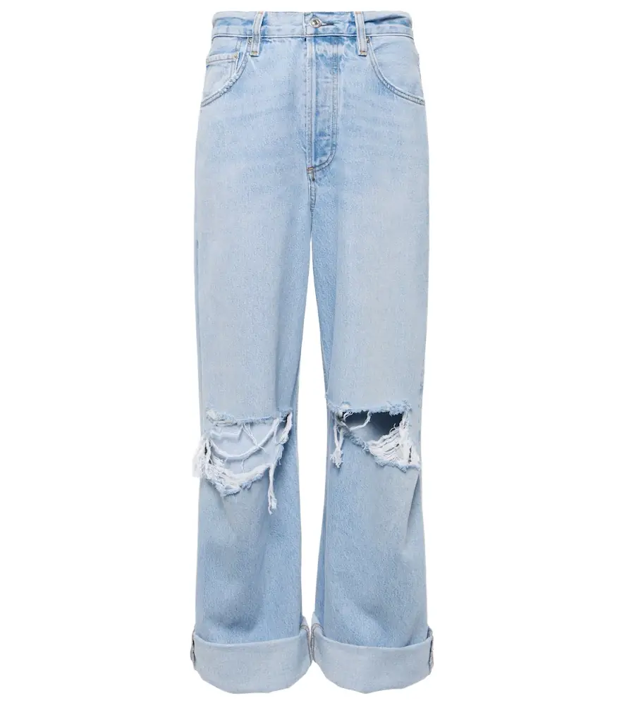 Citizens of Humanity Ayla distressed mid-rise wide-leg jeans