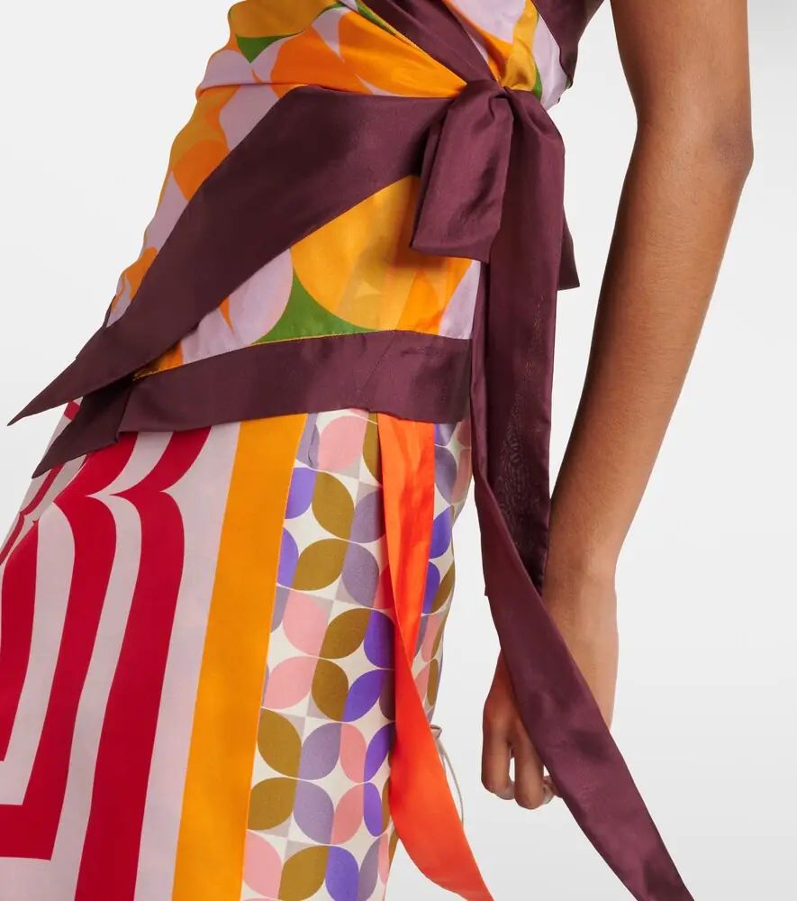 Dries Van Noten Printed halterneck silk pongee top | Thumbnail 6