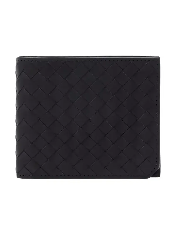 Intrecciato leather wallet