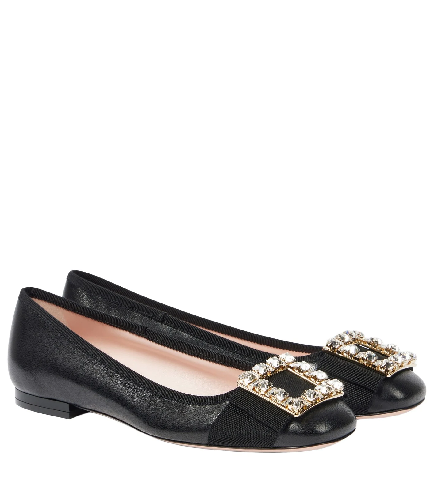 Roger Vivier Tres Vivier embellished leather ballet flats