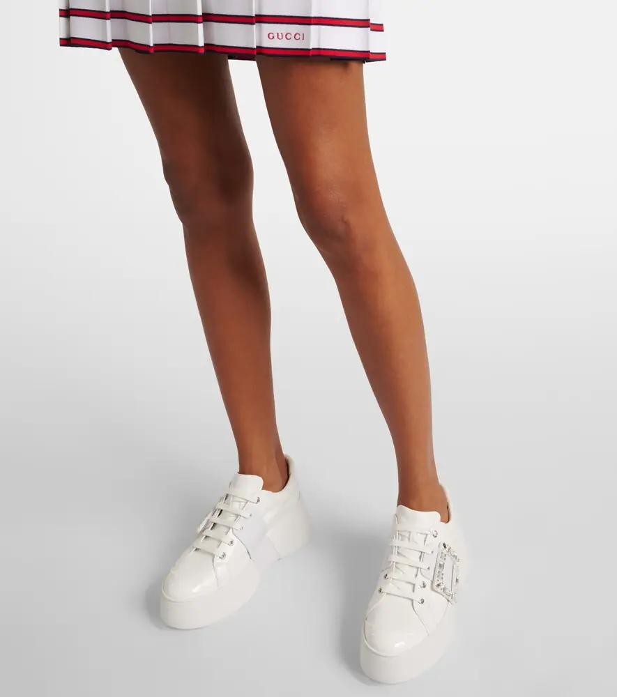 Roger Vivier Viv' Skate leather sneakers | Thumbnail 3