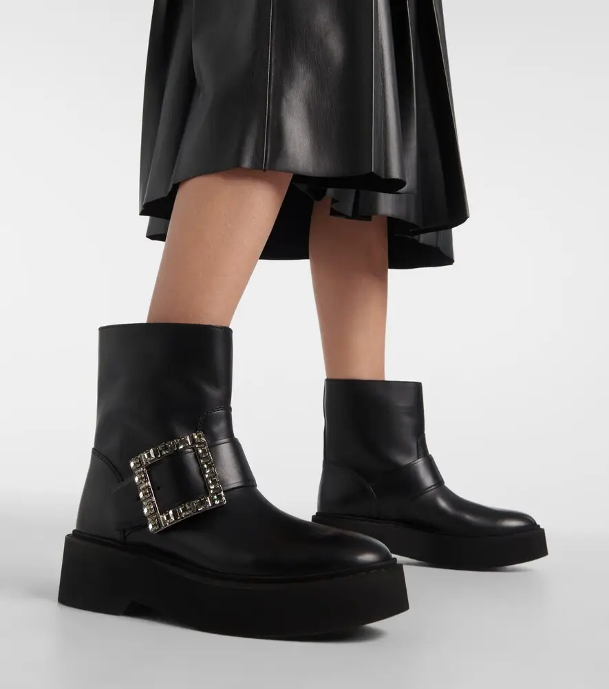 Roger Vivier Viv' Rangers leather combat boots | Thumbnail 2 Roger Vivier Viv' Rangers leather combat boots | Thumbnail 2