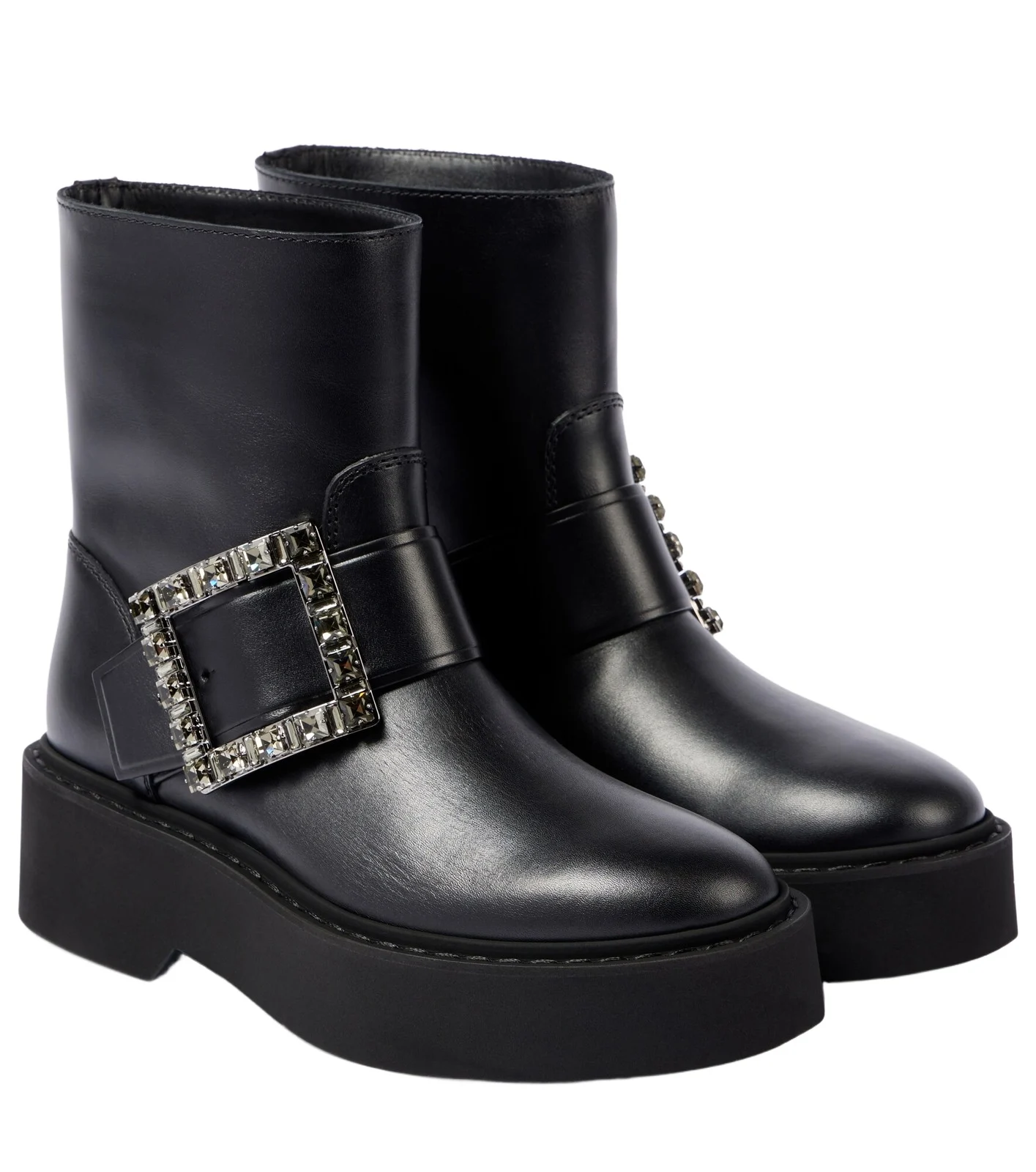 Roger Vivier Viv' Rangers leather combat boots