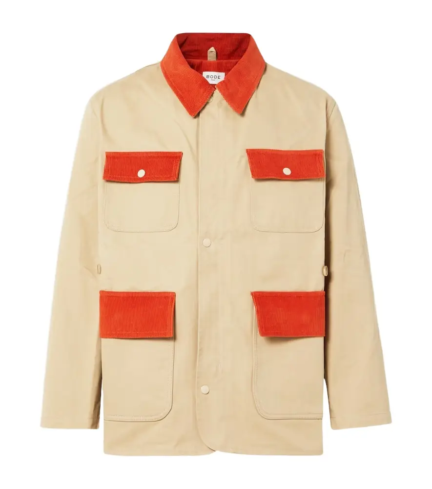 BODE Corduroy-trimmed cotton twill field jacket | Image 1 BODE Corduroy-trimmed cotton twill field jacket | Image 1