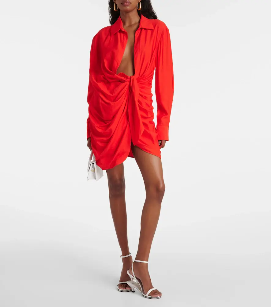 Jacquemus La Robe Bahia draped shirt dress | Thumbnail 6 Jacquemus La Robe Bahia draped shirt dress | Thumbnail 6