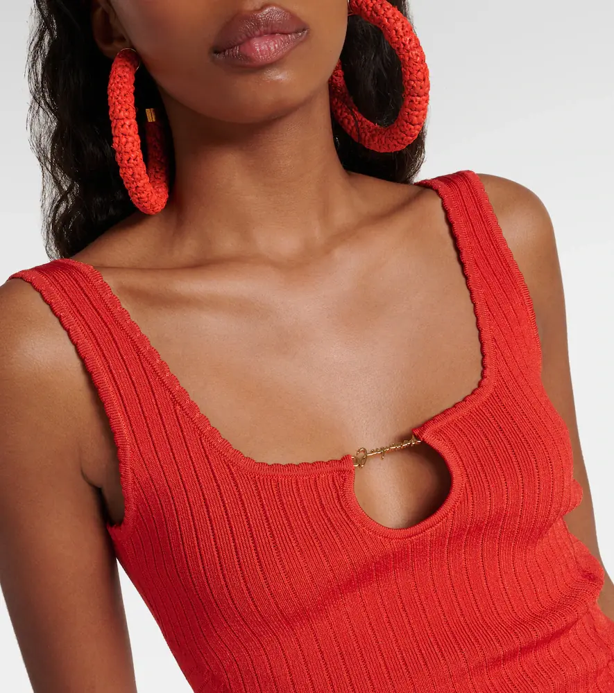 Jacquemus La Mini Robe Sierra ribbed-knit minidress | Thumbnail 4