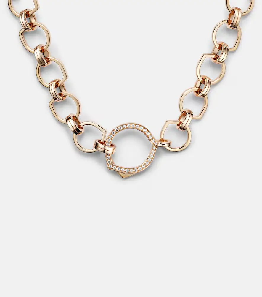 Repossi Antifer 18kt rose gold necklace with diamonds | Thumbnail 2