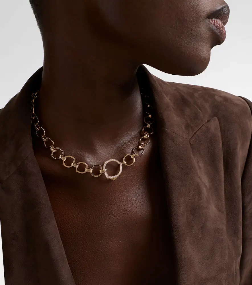 Repossi Antifer 18kt rose gold necklace with diamonds | Thumbnail 4