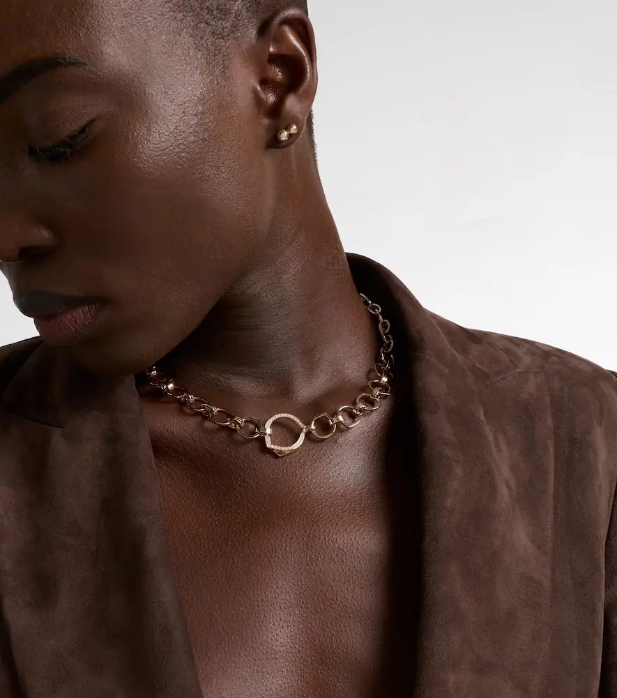 Repossi Antifer 18kt rose gold necklace with diamonds | Thumbnail 5