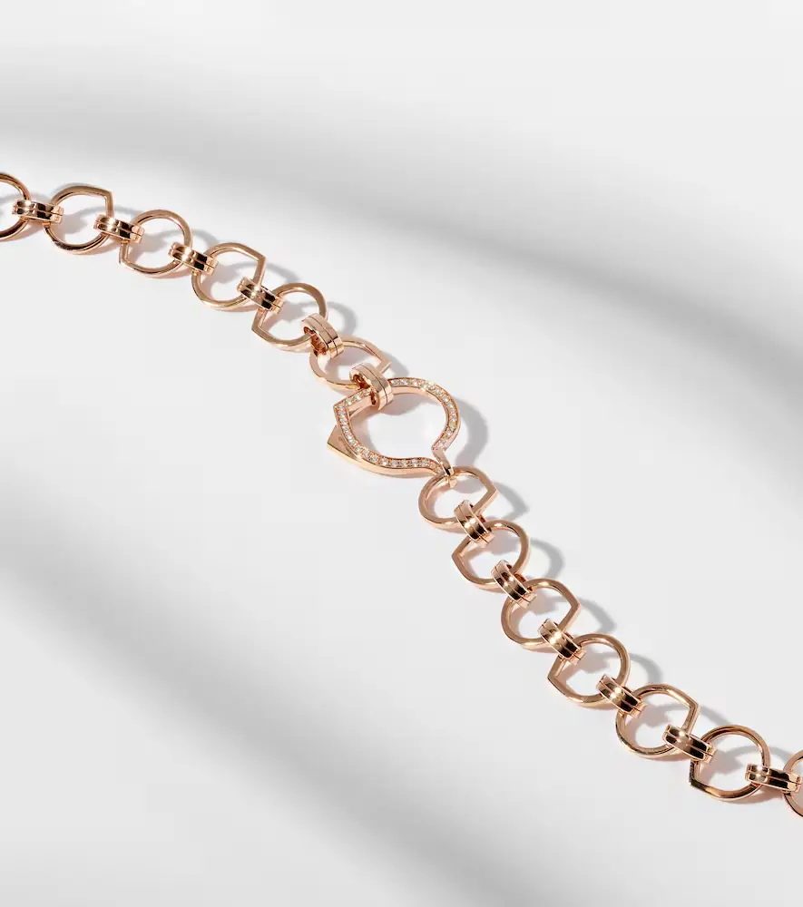 Repossi Antifer 18kt rose gold necklace with diamonds | Thumbnail 6