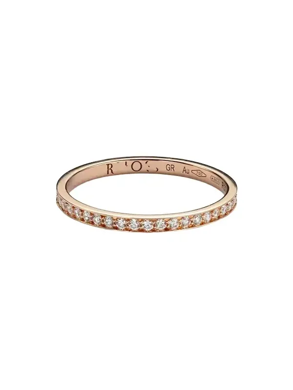 Bridal 18kt rose gold ring with diamonds