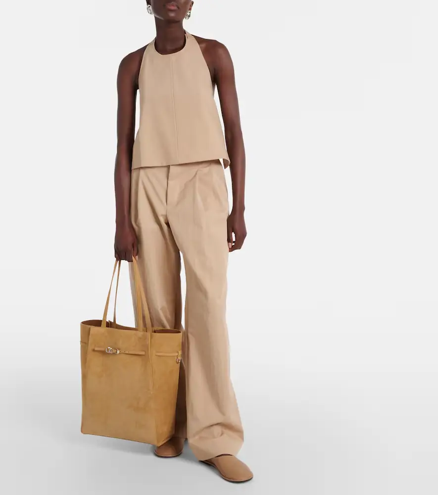 Wardrobe.NYC Wardrobe. NYC Halterneck cotton-blend drill top | Thumbnail 2
