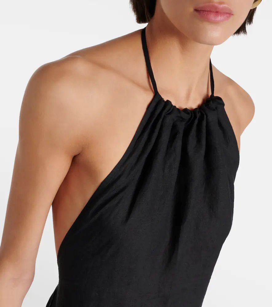 Nili Lotan Lelia halterneck linen maxi dress | Thumbnail 4 Nili Lotan Lelia halterneck linen maxi dress | Thumbnail 4