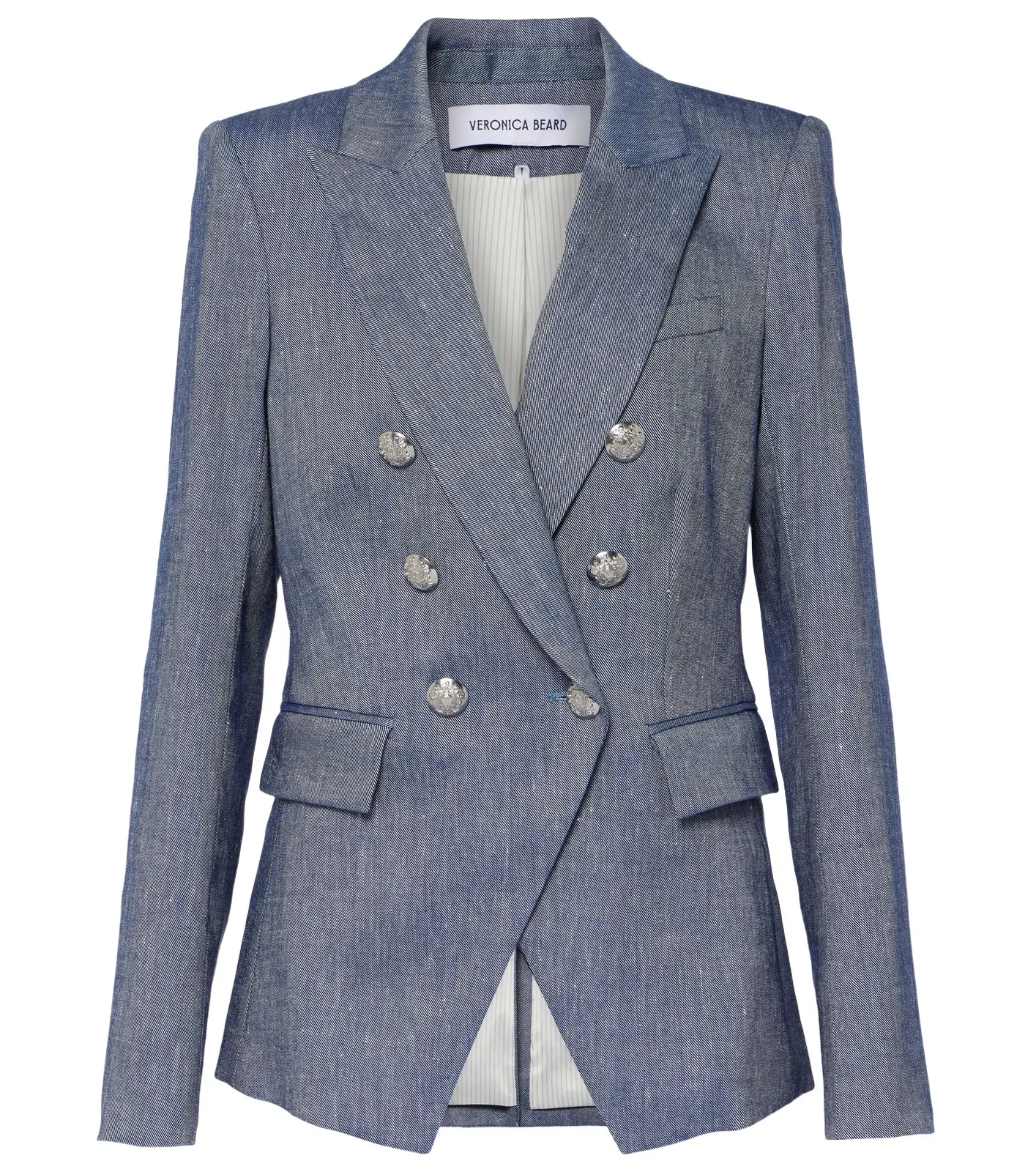 Miller double-breasted linen-blend blazer