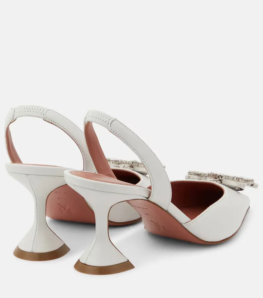 Amina Muaddi Begum 70 leather slingback pumps | Thumbnail 2 Amina Muaddi Begum 70 leather slingback pumps | Thumbnail 2