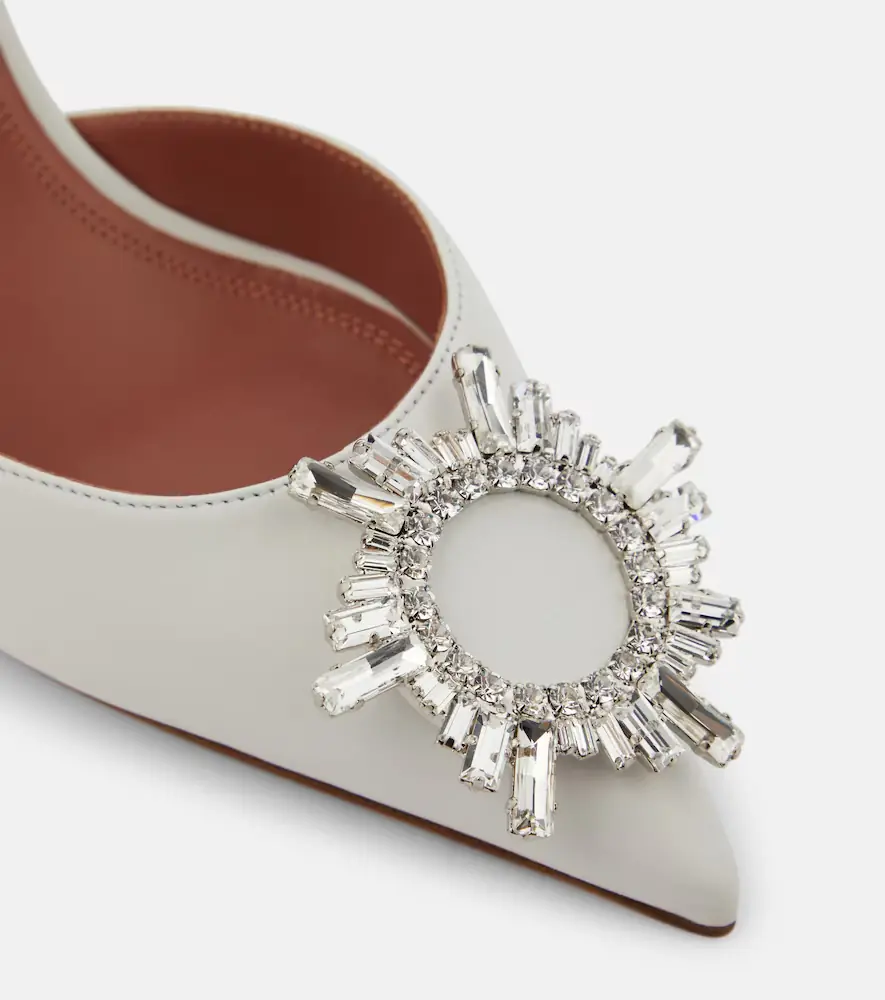 Amina Muaddi Begum 70 leather slingback pumps | Thumbnail 4 Amina Muaddi Begum 70 leather slingback pumps | Thumbnail 4