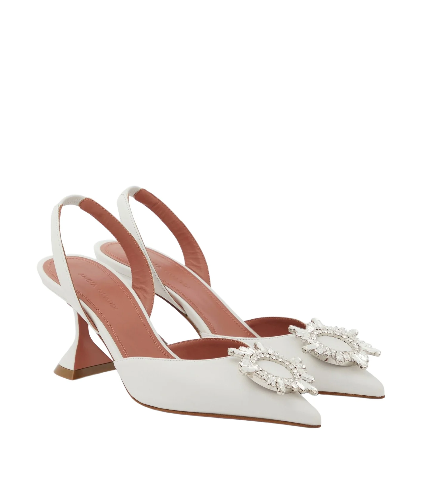 Amina Muaddi Begum 70 leather slingback pumps