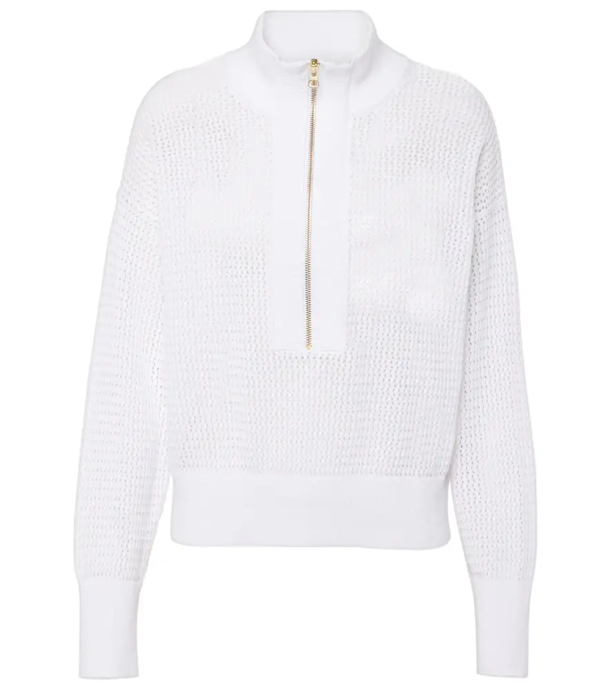 Varley Aurora cotton half-zip sweater