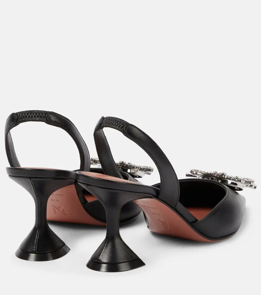 Amina Muaddi Begum 70 leather slingback pumps | Thumbnail 2 Amina Muaddi Begum 70 leather slingback pumps | Thumbnail 2