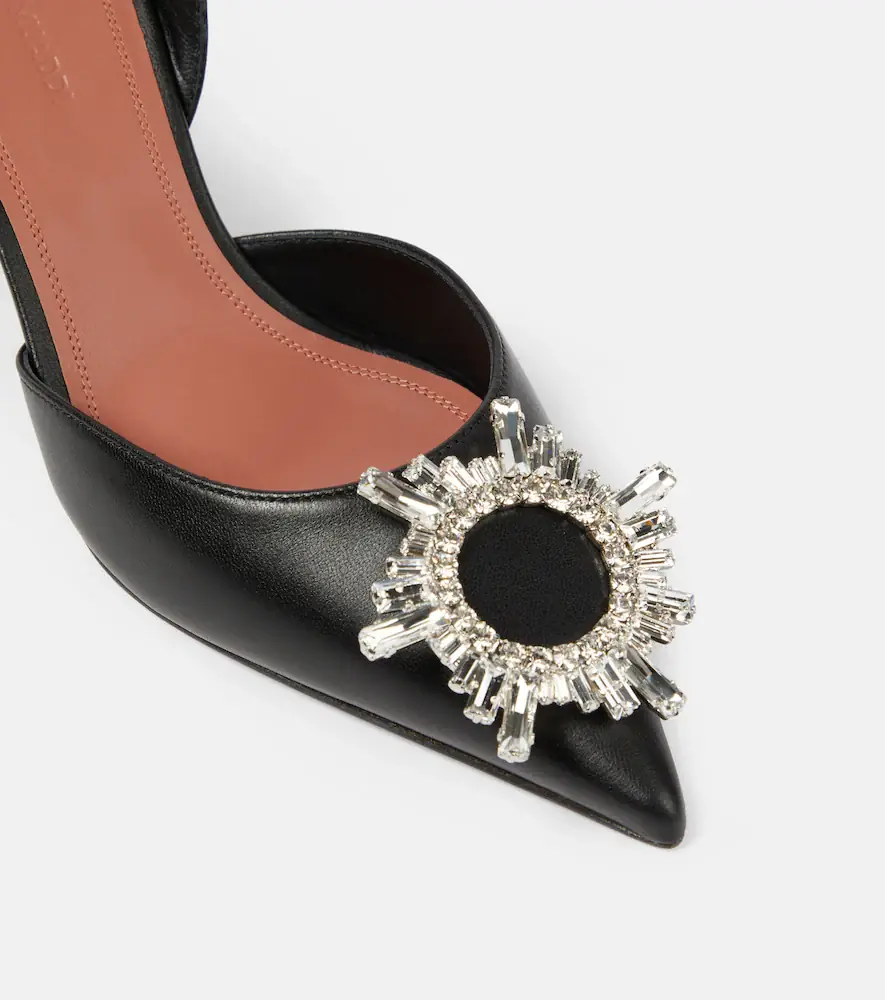 Amina Muaddi Begum 70 leather slingback pumps | Thumbnail 3 Amina Muaddi Begum 70 leather slingback pumps | Thumbnail 3