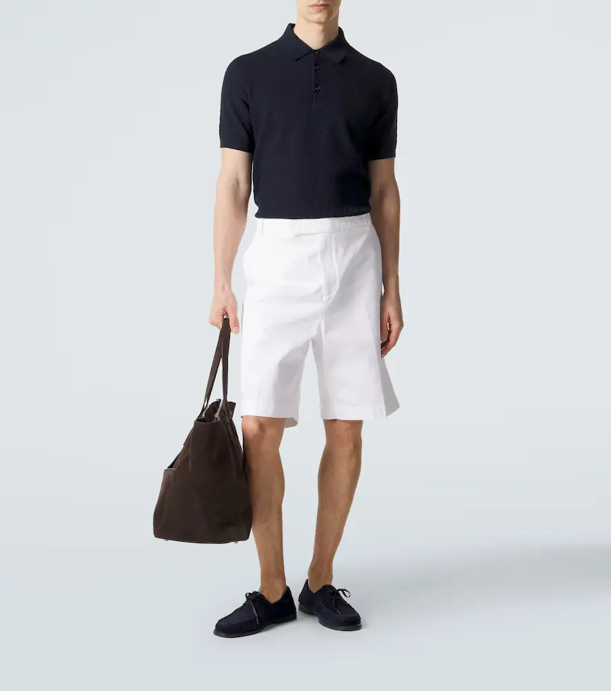 Brioni Cotton, silk, and cashmere polo shirt | Thumbnail 2