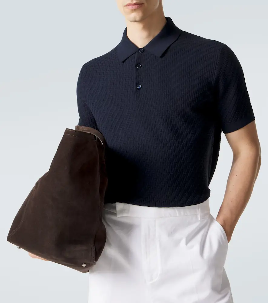 Brioni Cotton, silk, and cashmere polo shirt | Thumbnail 3