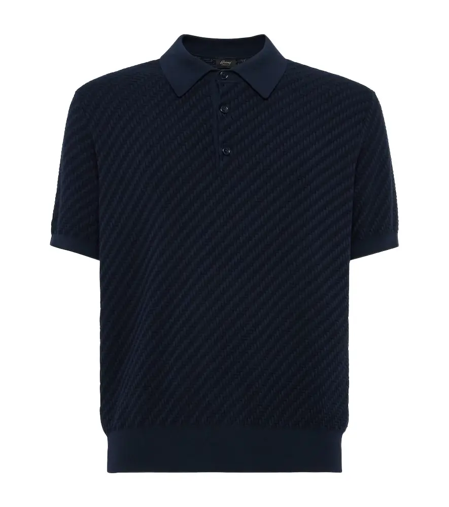 Brioni Cotton, silk, and cashmere polo shirt | Image 1 Brioni Cotton, silk, and cashmere polo shirt | Image 1