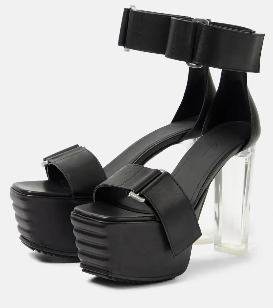 Rick Owens Leather platform sandals | Thumbnail 4