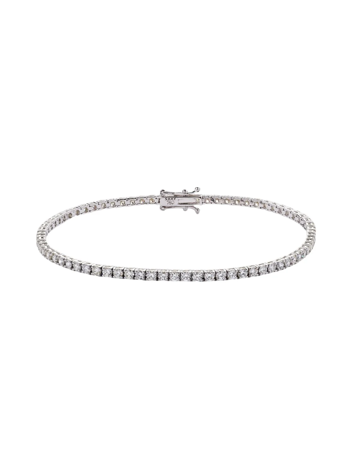 18kt white gold tennis bracelet with diamonds 18kt white gold tennis bracelet with diamonds
