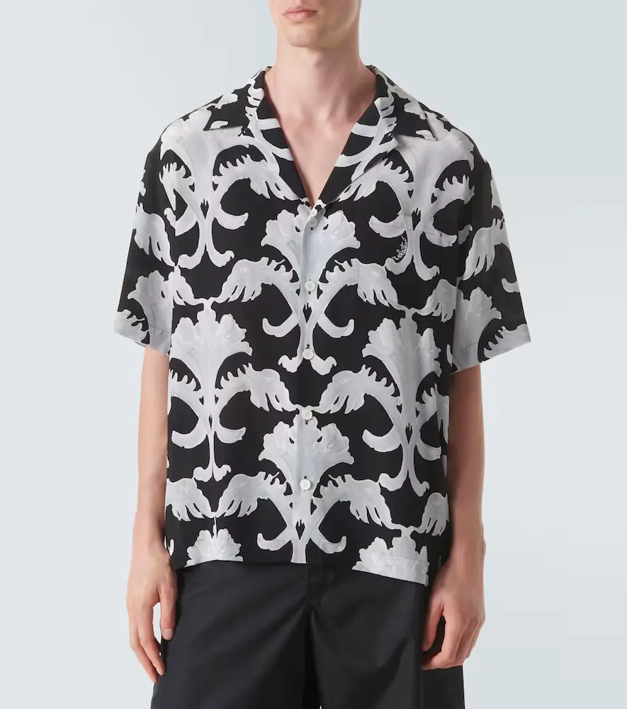 Valentino Garavani Printed silk bowling shirt | Thumbnail 5