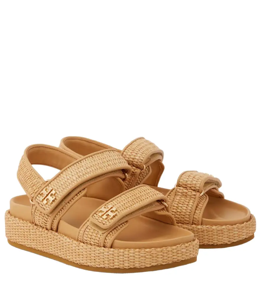 Tory Burch Kira raffia sandals | Image 1 Tory Burch Kira raffia sandals | Image 1