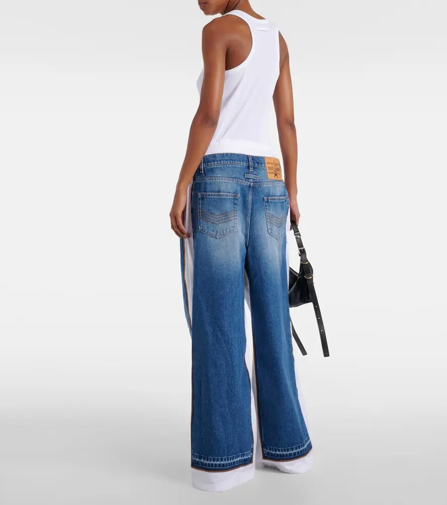 Jean Paul Gaultier Paneled mid-rise wide-leg jeans | Thumbnail 4 Jean Paul Gaultier Paneled mid-rise wide-leg jeans | Thumbnail 4