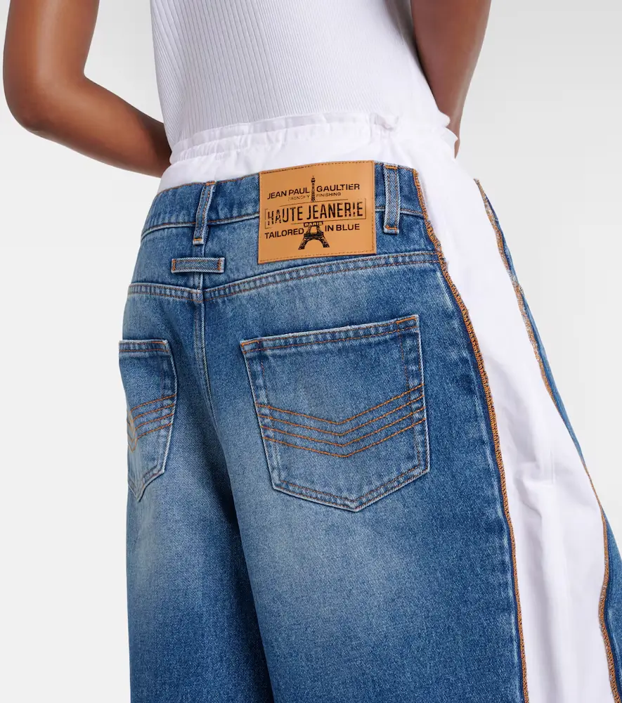 Jean Paul Gaultier Paneled mid-rise wide-leg jeans | Thumbnail 5 Jean Paul Gaultier Paneled mid-rise wide-leg jeans | Thumbnail 5