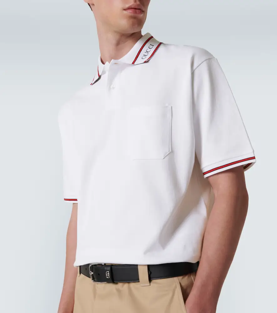 Gucci Web cotton piqué polo shirt | Thumbnail 3 Gucci Web cotton piqué polo shirt | Thumbnail 3