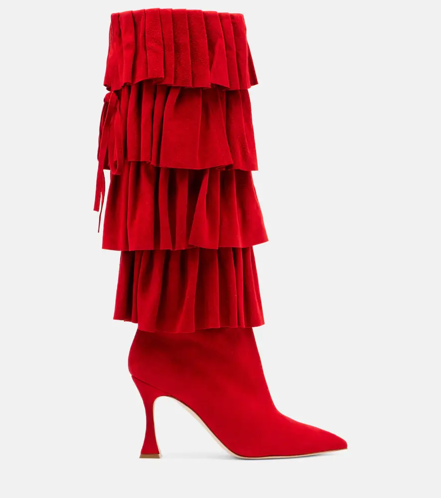 Manolo Blahnik Miralone 90 suede knee-high boots | Thumbnail 4