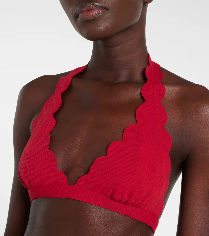 Marysia Spring scalloped halterneck bikini top | Thumbnail 3 Marysia Spring scalloped halterneck bikini top | Thumbnail 3