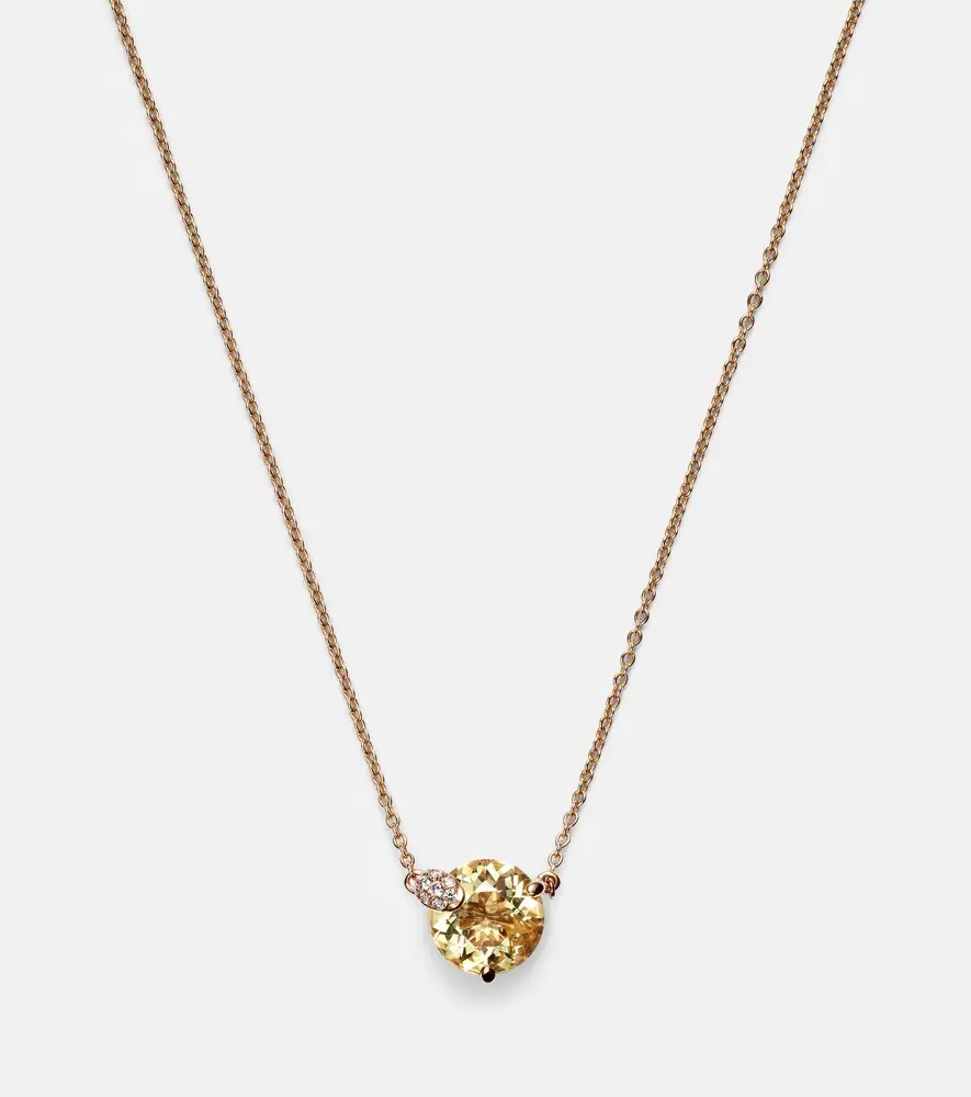 Bucherer Fine Jewellery Peekaboo 18kt rose gold necklace with beryl and diamonds | Thumbnail 3