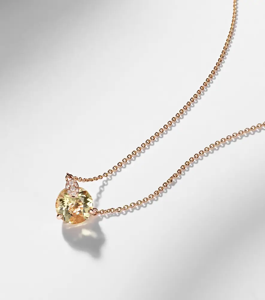 Bucherer Fine Jewellery Peekaboo 18kt rose gold necklace with beryl and diamonds | Thumbnail 6