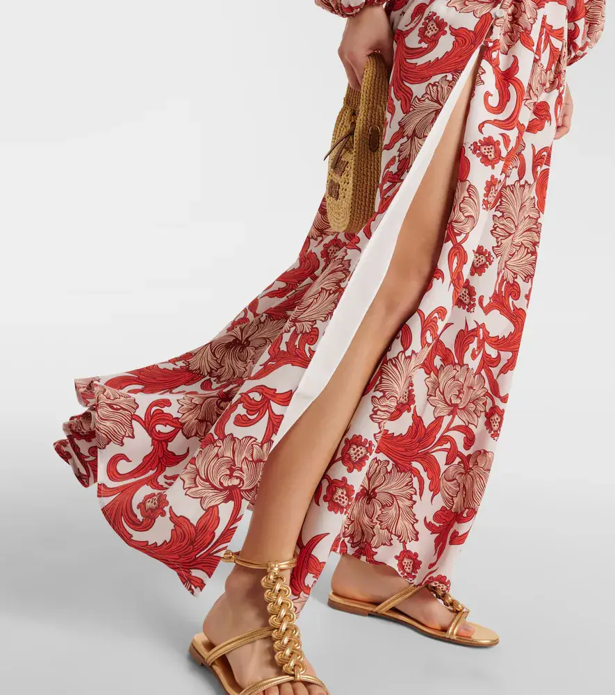 La DoubleJ Camerino silk crêpe de chine maxi dress | Thumbnail 4